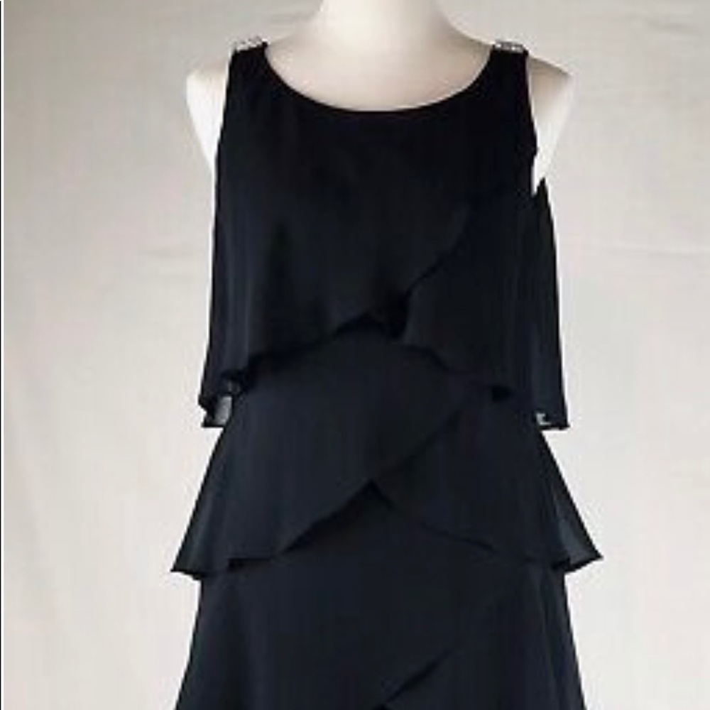 Black ruffle dress